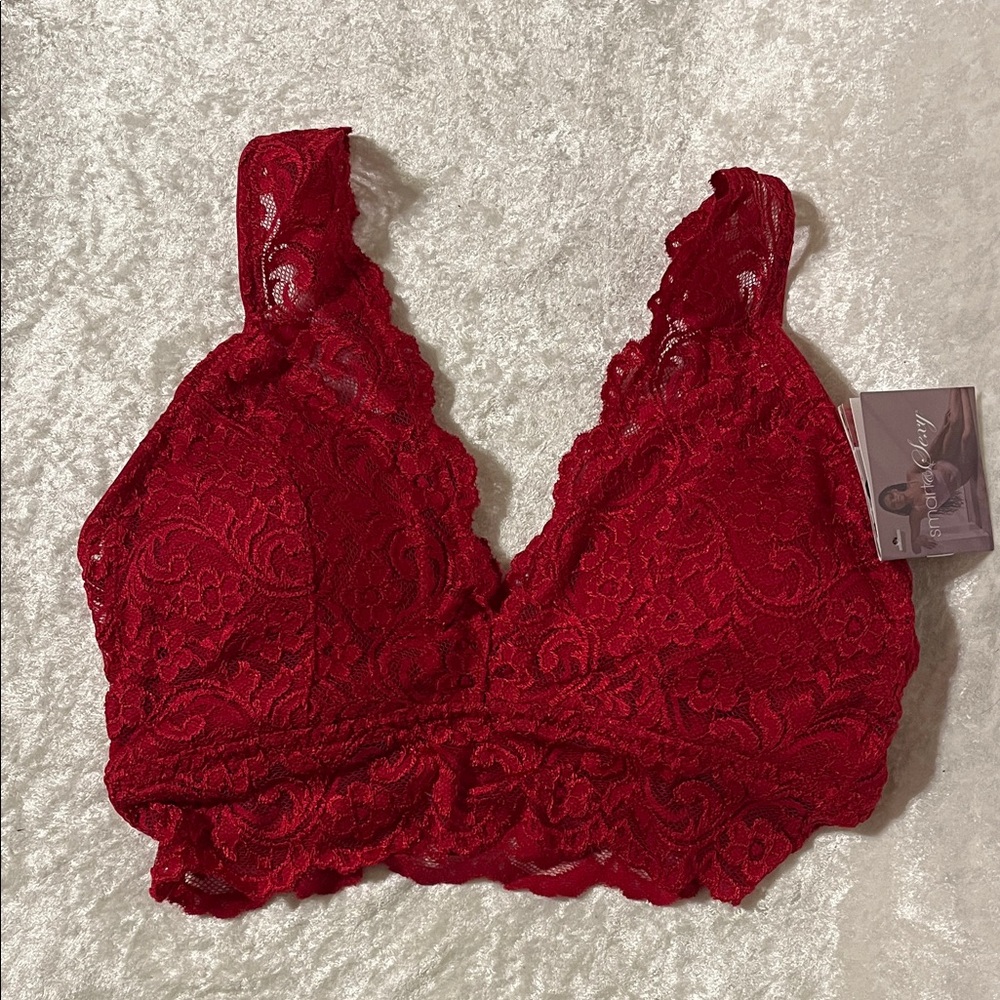 Red Lace Bra